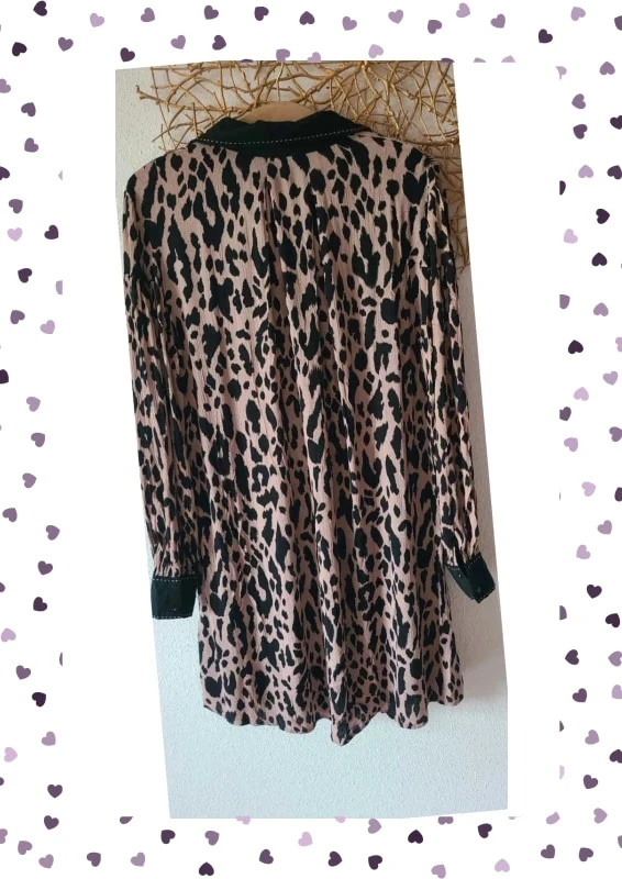 Vestido de camisa de leopardo Last Queen T36-44 - fluido y bohemio elegante – photo 10